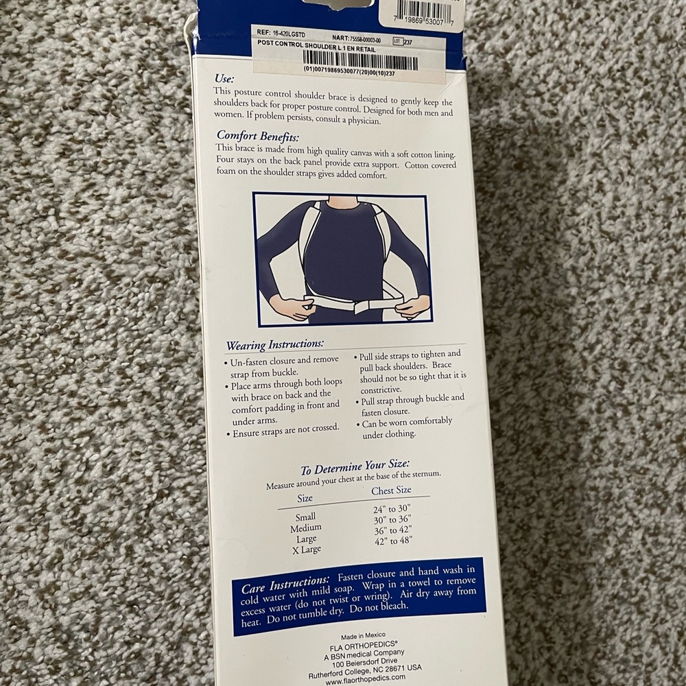 Posture Corrector shoulder brace size large new